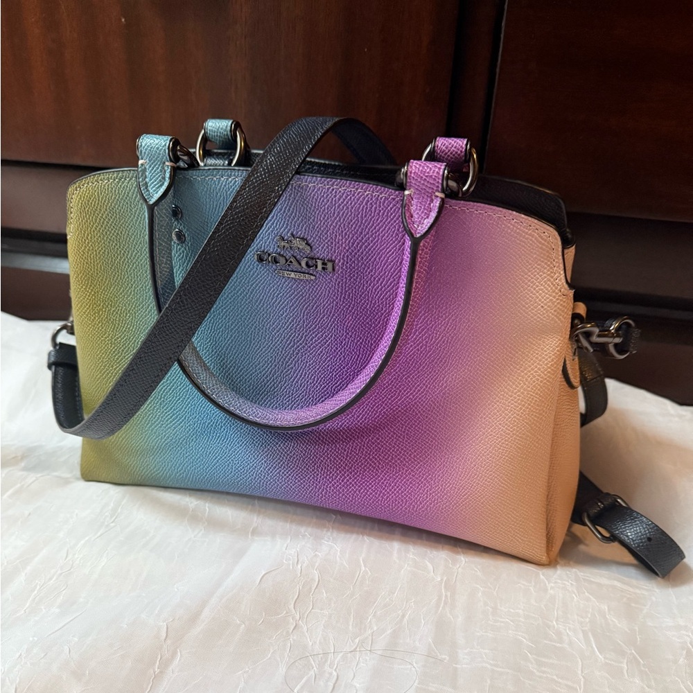 Coach Mini Lillie Carryall Ombré Rainbow